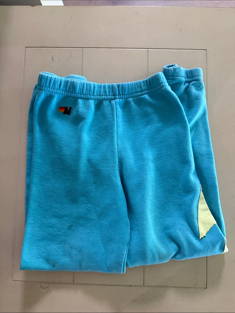 Aviator nation, lightning bolt sweatpants* stain